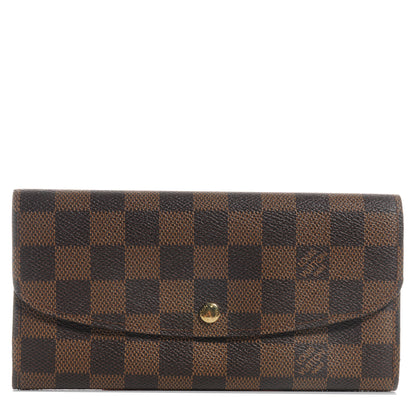 Louis Vuitton Damier Ebene Emilie Wallet 1 of 8