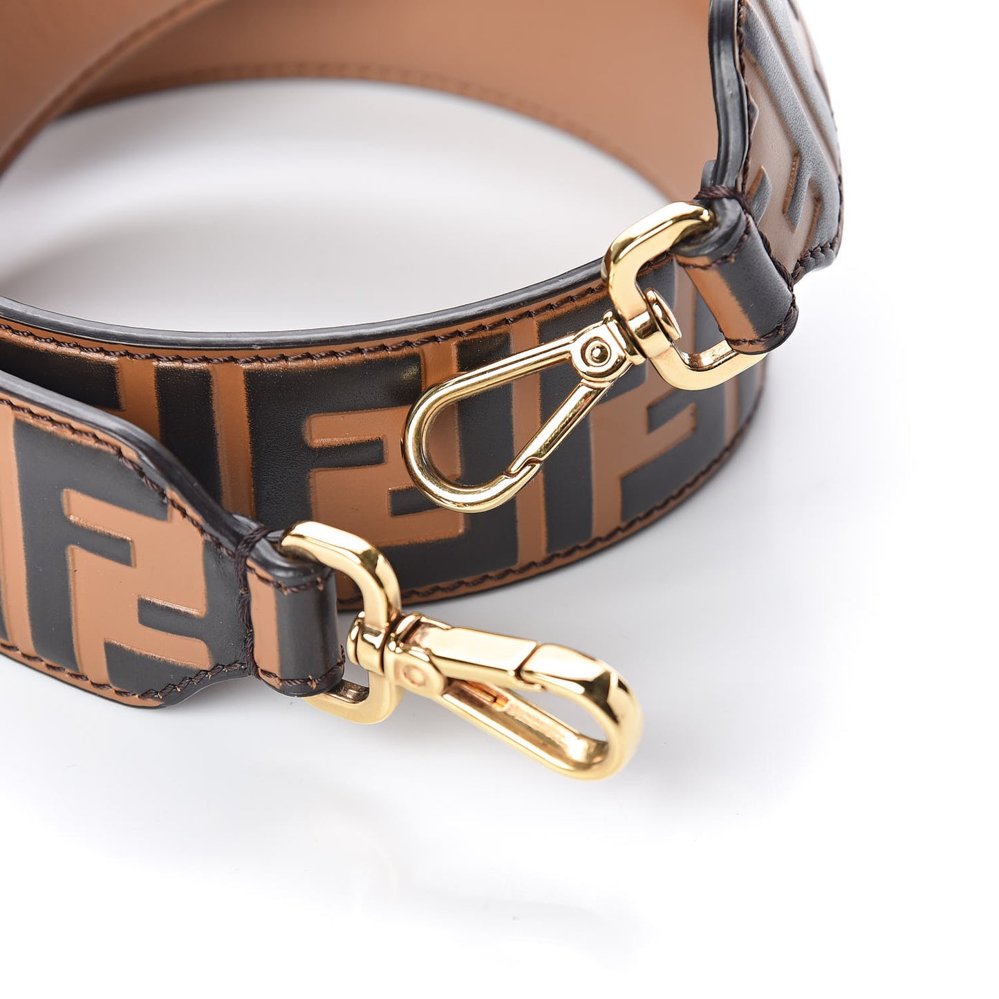 Calfskin FF 1974 Embossed Strap You Tobacco Black