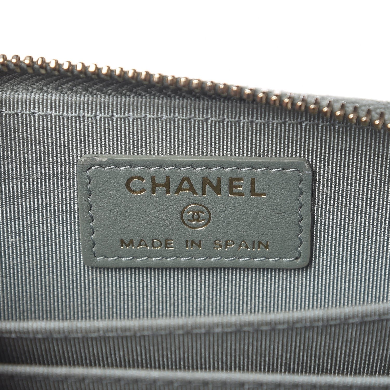 Chanel Iridescent Caviar Quilted Zip Coin Purse Green 6 of 7