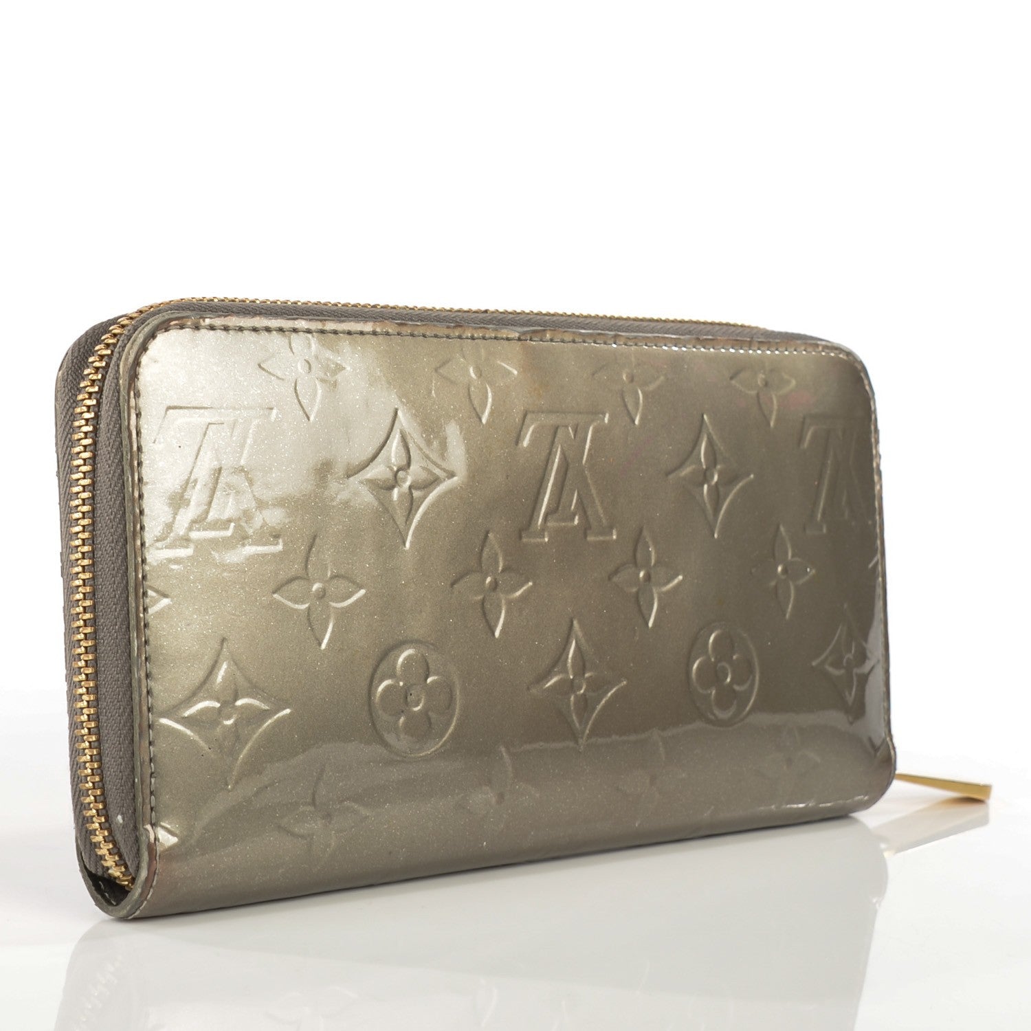 Louis Vuitton Vernis Zippy Wallet Gris Art Deco 3 of 10