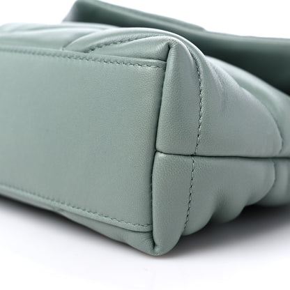Saint Laurent Lambskin Quilted Toy Loulou Puffer Monogram Chain Satchel Vert Opaline 10 of 10