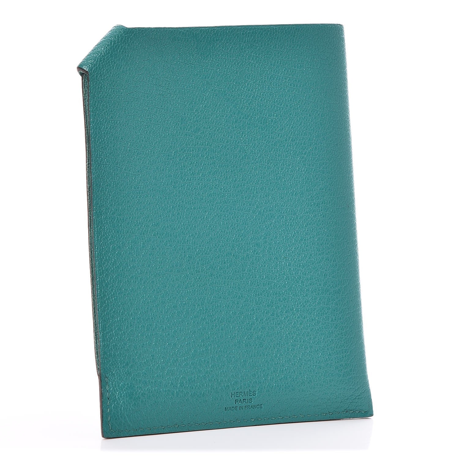 Hermes Chevre Mysore Tarmac PM Passport Holder Bleu Paon 3 of 8