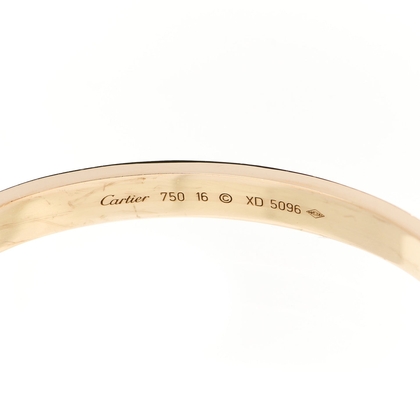 18K Yellow Gold LOVE Bracelet 16