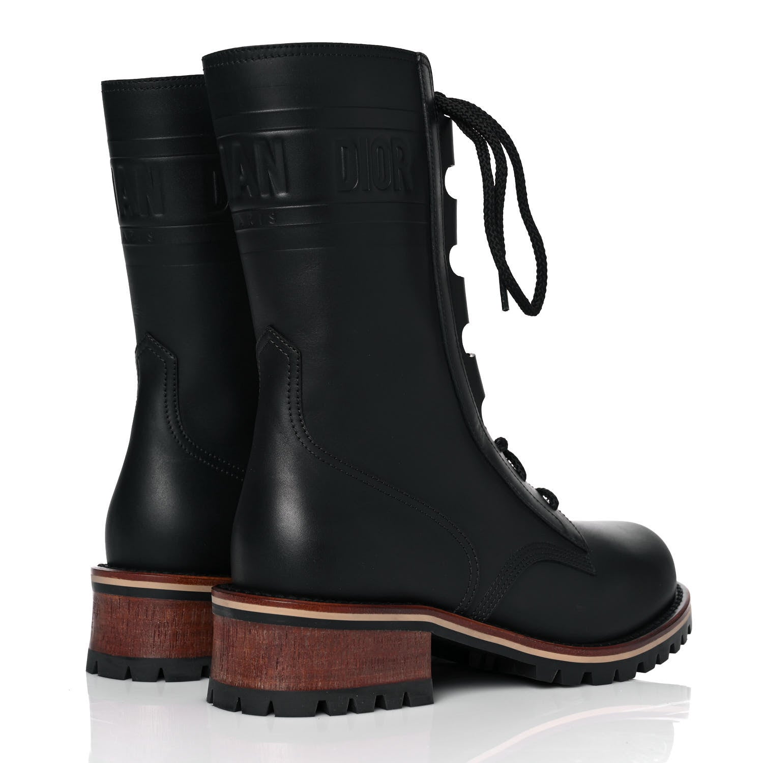 Christian Dior Calfskin Dior Quest 35mm Hiking Boots 38.5 Black 4 of 7