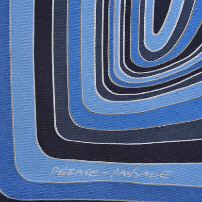 Hermes Silk Pegase Paysage Scarf 90 Marine Moyen 4 of 6