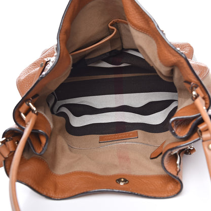 Burberry Brit Calfskin House Check Medium Maidstone Saddle Brown 5 of 11