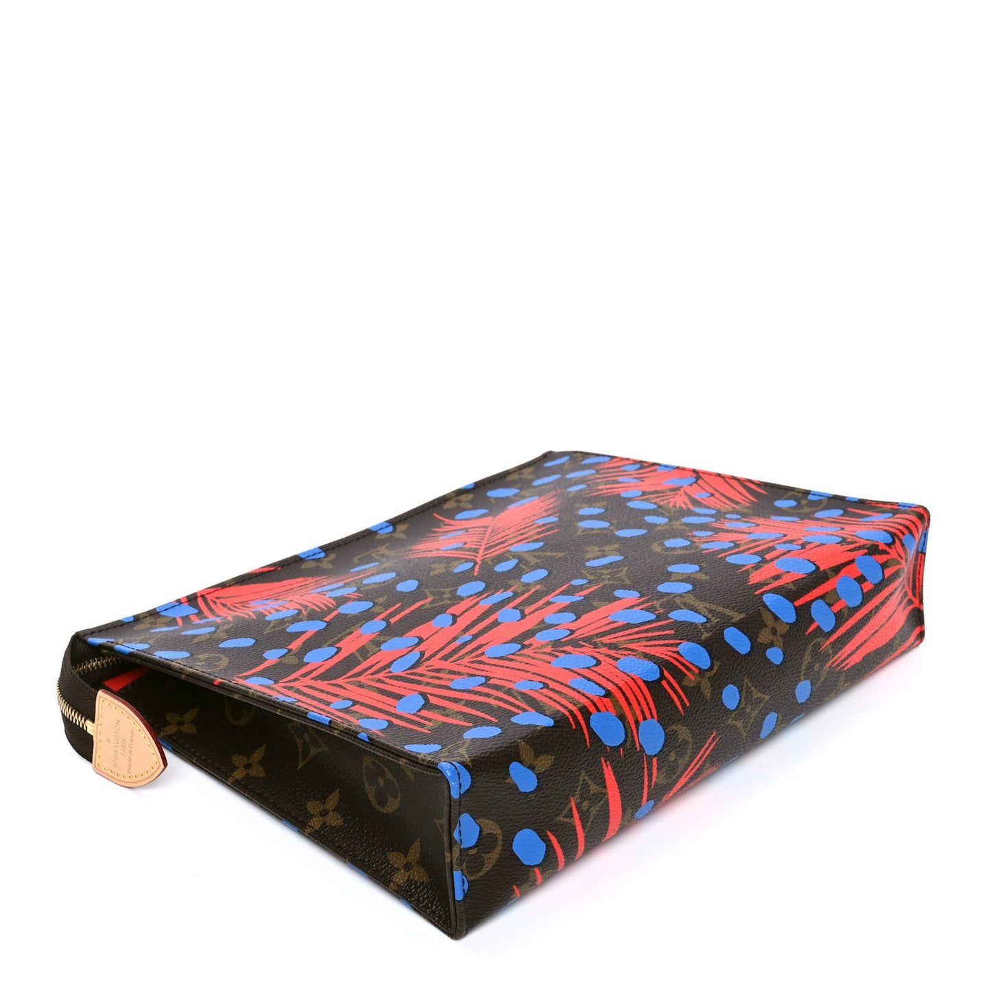 Monogram Jungle Dots Toiletry Pouch 26 Coquelicot Denim
