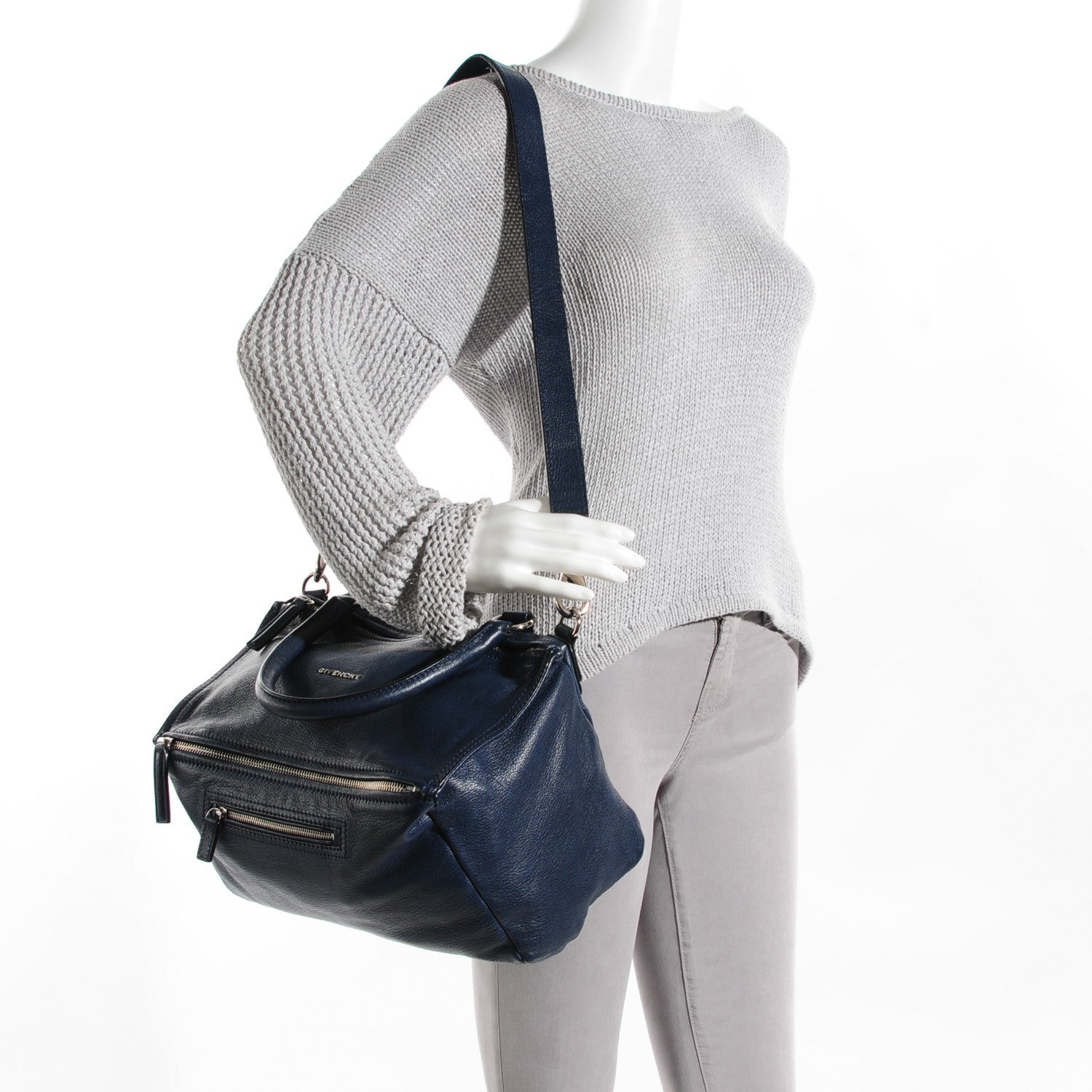 Givenchy Sugar Goatskin Medium Pandora Midnight Blue 2 of 9