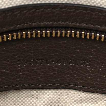 Gucci GG Supreme Monogram Textured Calfskin Web Super Mini Ophidia Shoulder Bag Beige Ebony New Acero 7 of 10