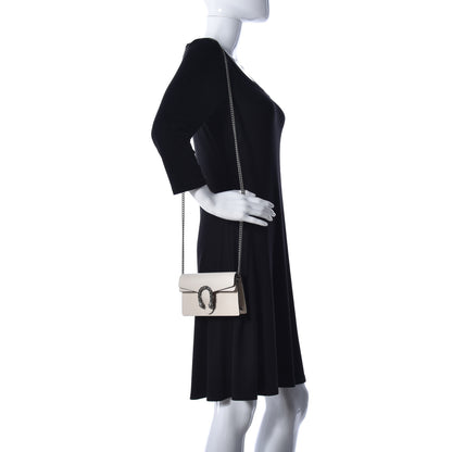 Gucci Dollar Calfskin Crystal Super Mini Dionysus Shoulder Bag Mystic White Black Diamond 2 of 11
