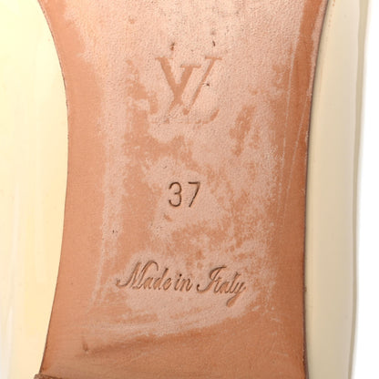 Louis Vuitton Damier Azur Patent Valentine Ballerina Flats 37 5 of 7