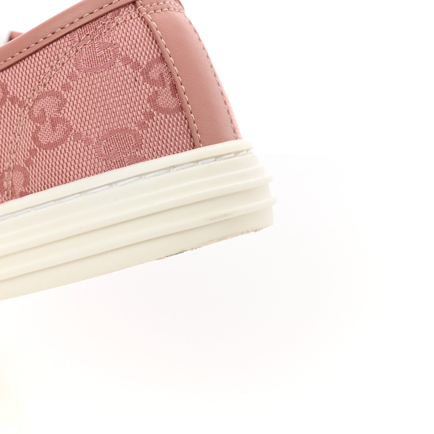 Gucci GG Monogram Calfskin Womens Low Top Sneakers 37 Pink Soft Pink 10 of 14