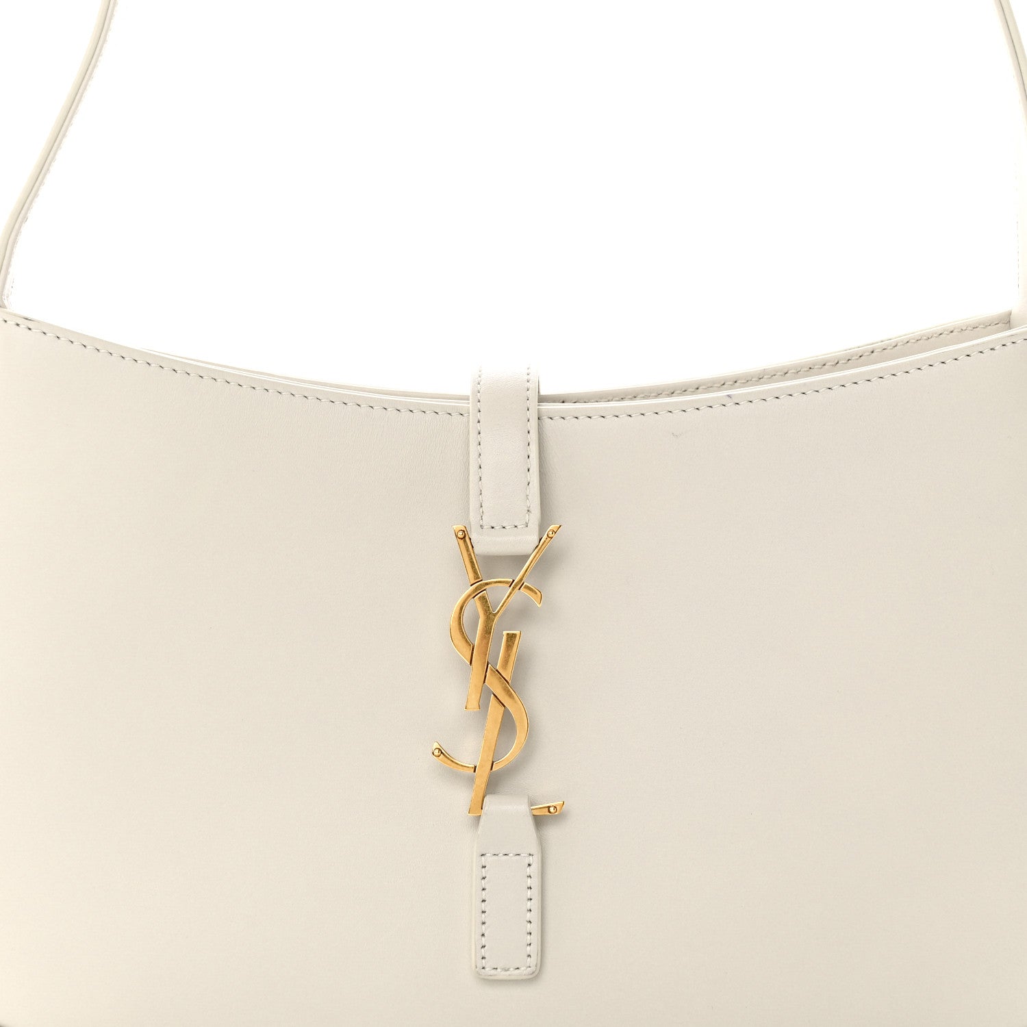 Saint Laurent Smooth Calfskin Le 5 A 7 Hobo Blanc Vintage 8 of 25