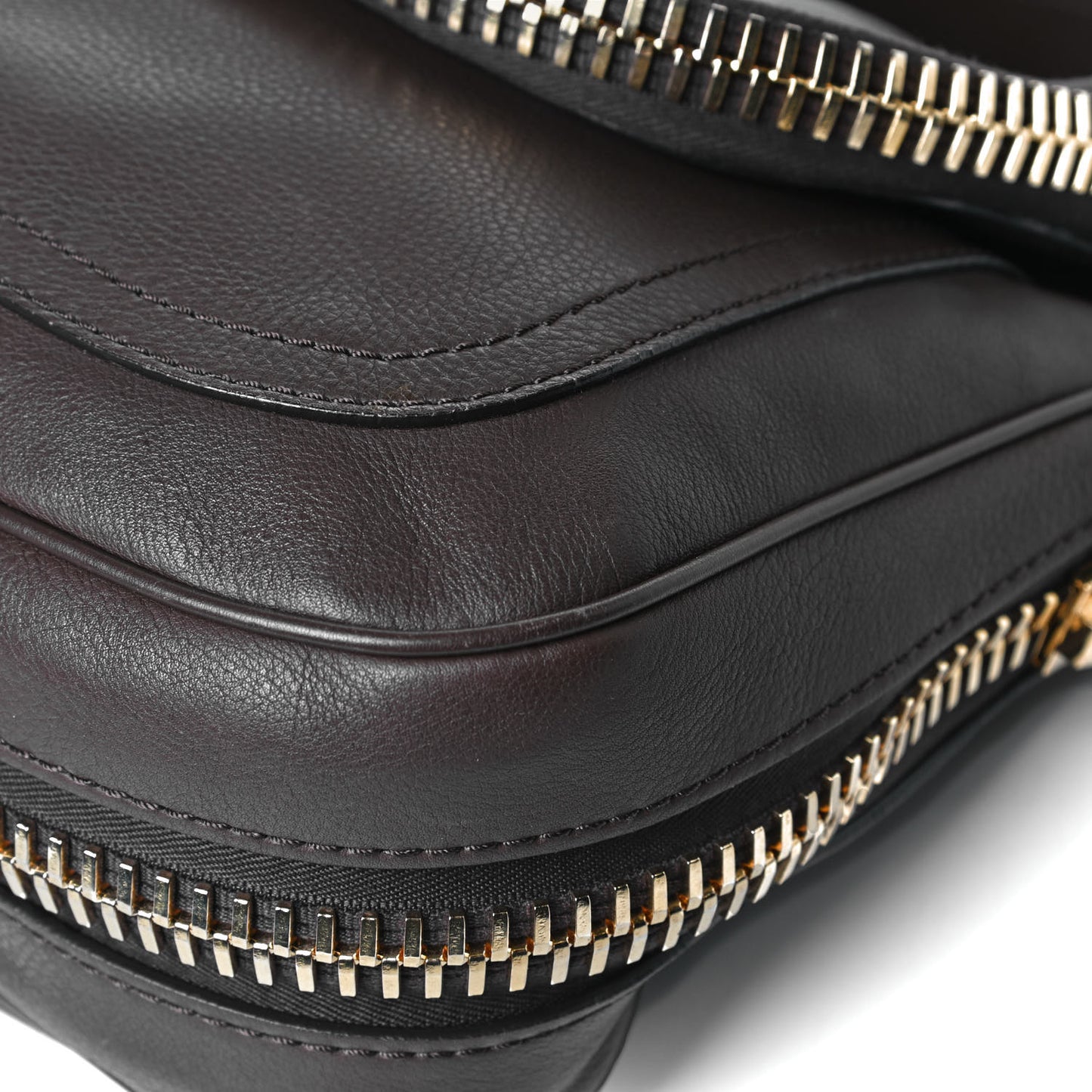 Pebbled Calfskin Large Jennifer Dark Brown