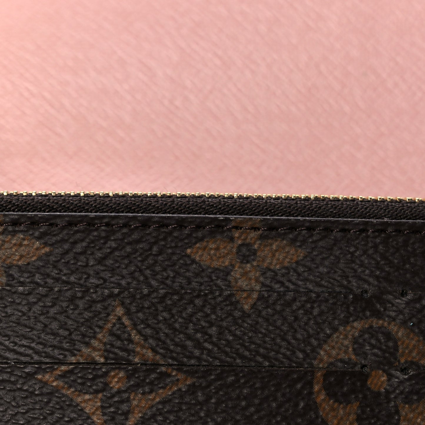Monogram Emilie Wallet Rose Ballerine
