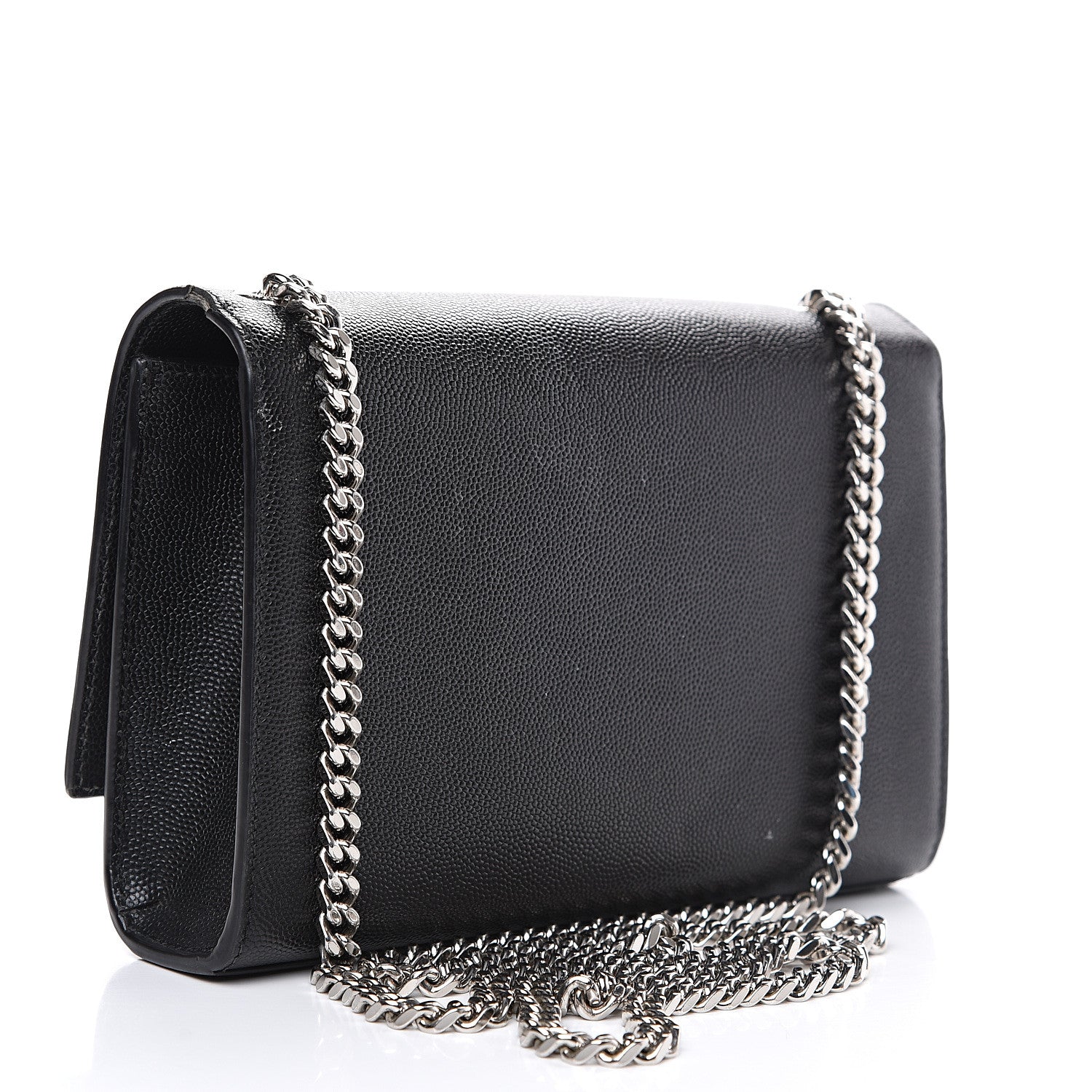 Saint Laurent Grain De Poudre Small Monogram Kate Satchel Black 2 of 14