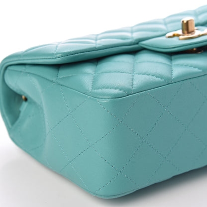 Chanel Lambskin Quilted Mini Rectangular Flap Green 8 of 11