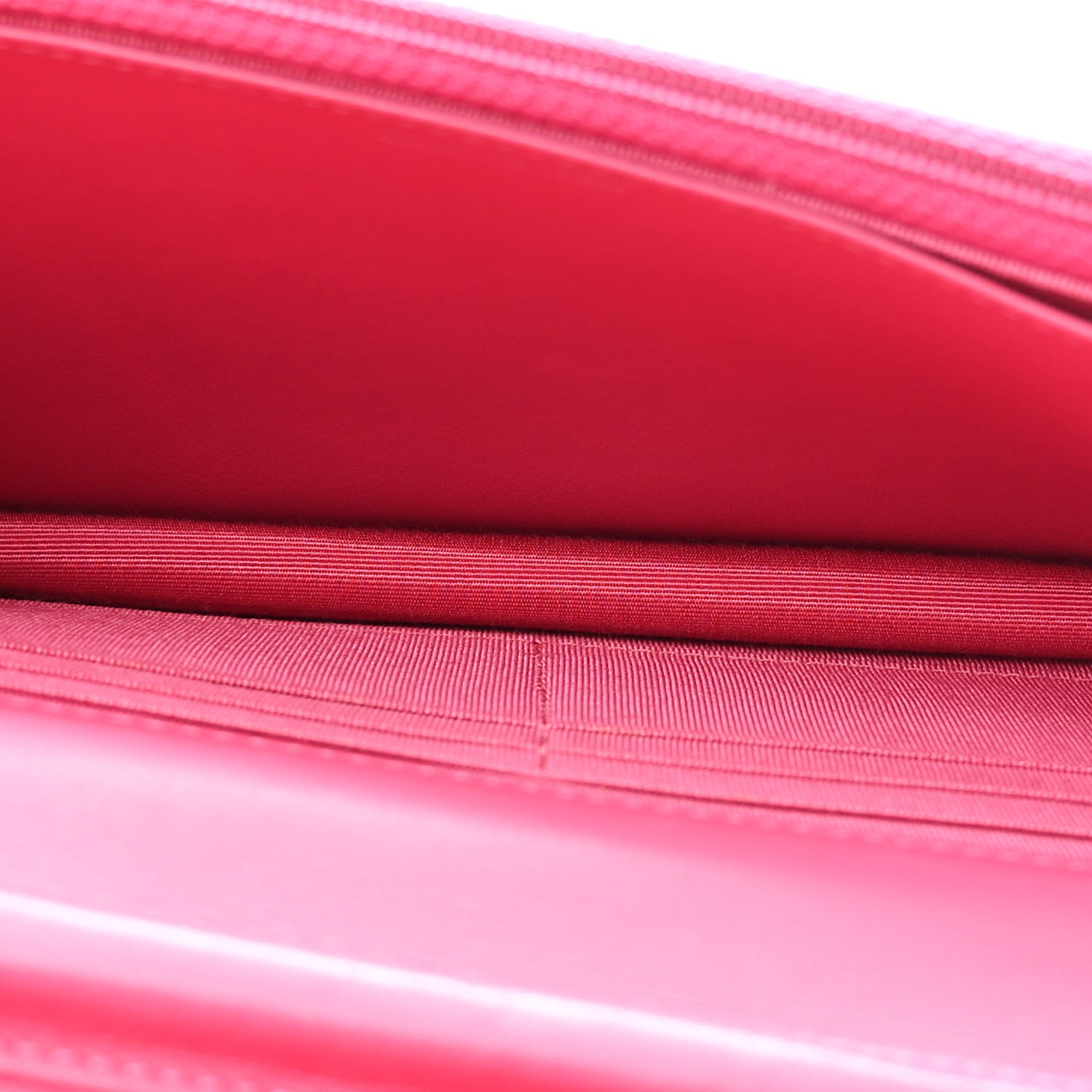 Chanel Patent Calfskin Quilted Wallet On Chain WOC Pink 5 of 12