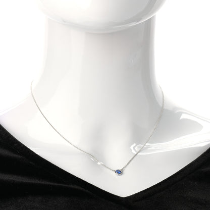 Tiffany Platinum Blue Sapphire .40ct Color by the Yard Necklace 2 of 7