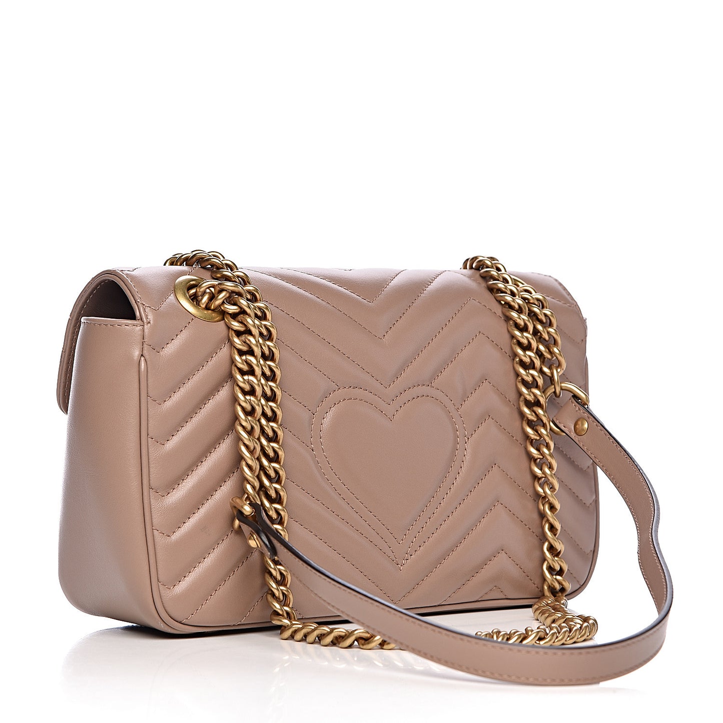 Calfskin Matelasse Small GG Marmont Shoulder Bag Porcelain Rose