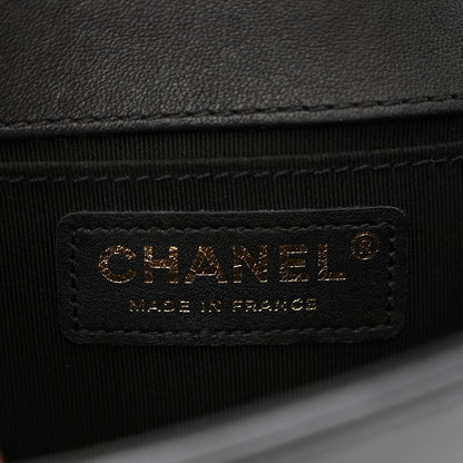 Chanel Lambskin Chevron Quilted Small Boy Flap Black 6 of 10