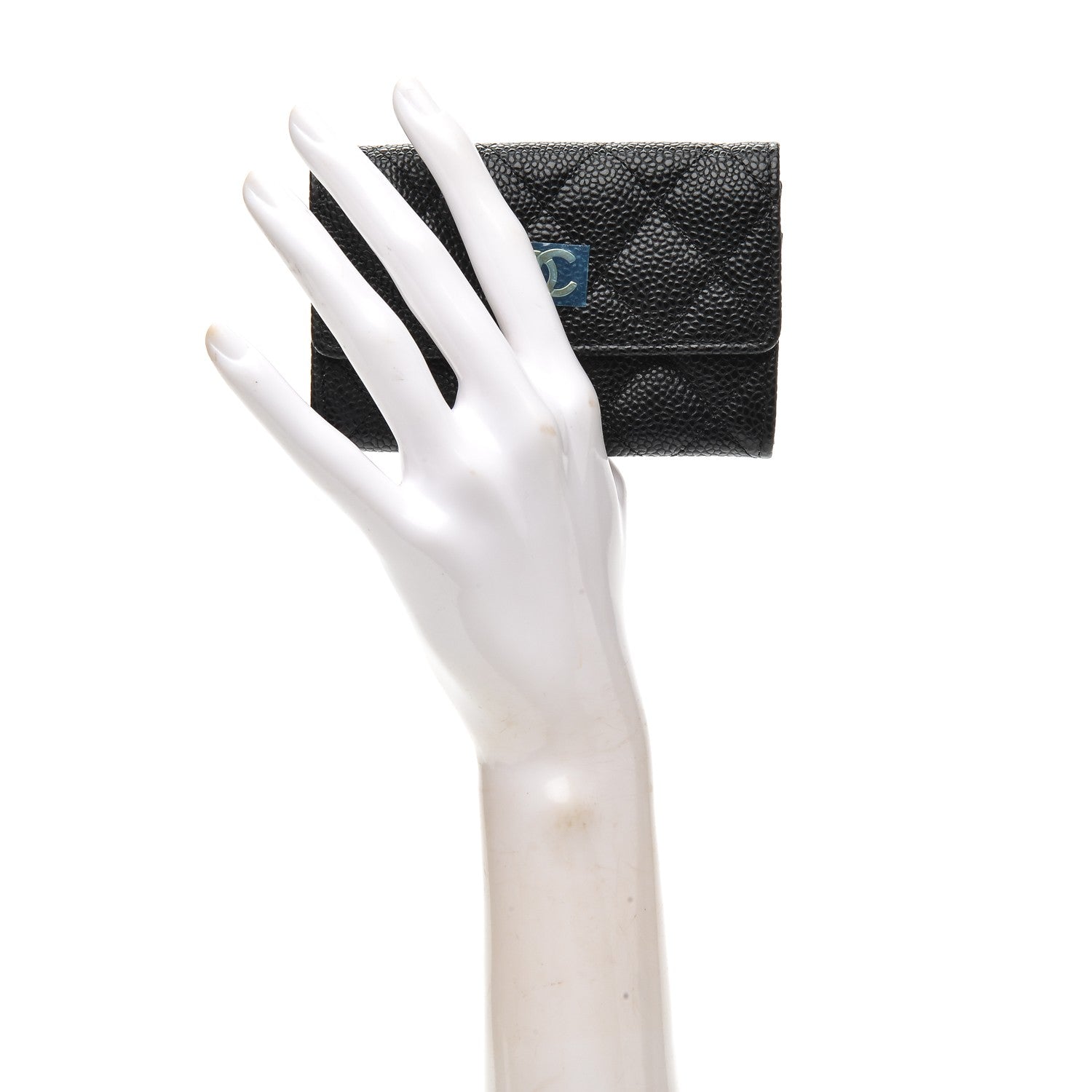Chanel Caviar Quilted Flap Card Holder Black 2 of 8