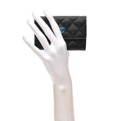 Chanel Caviar Quilted Flap Card Holder Black 2 of 8