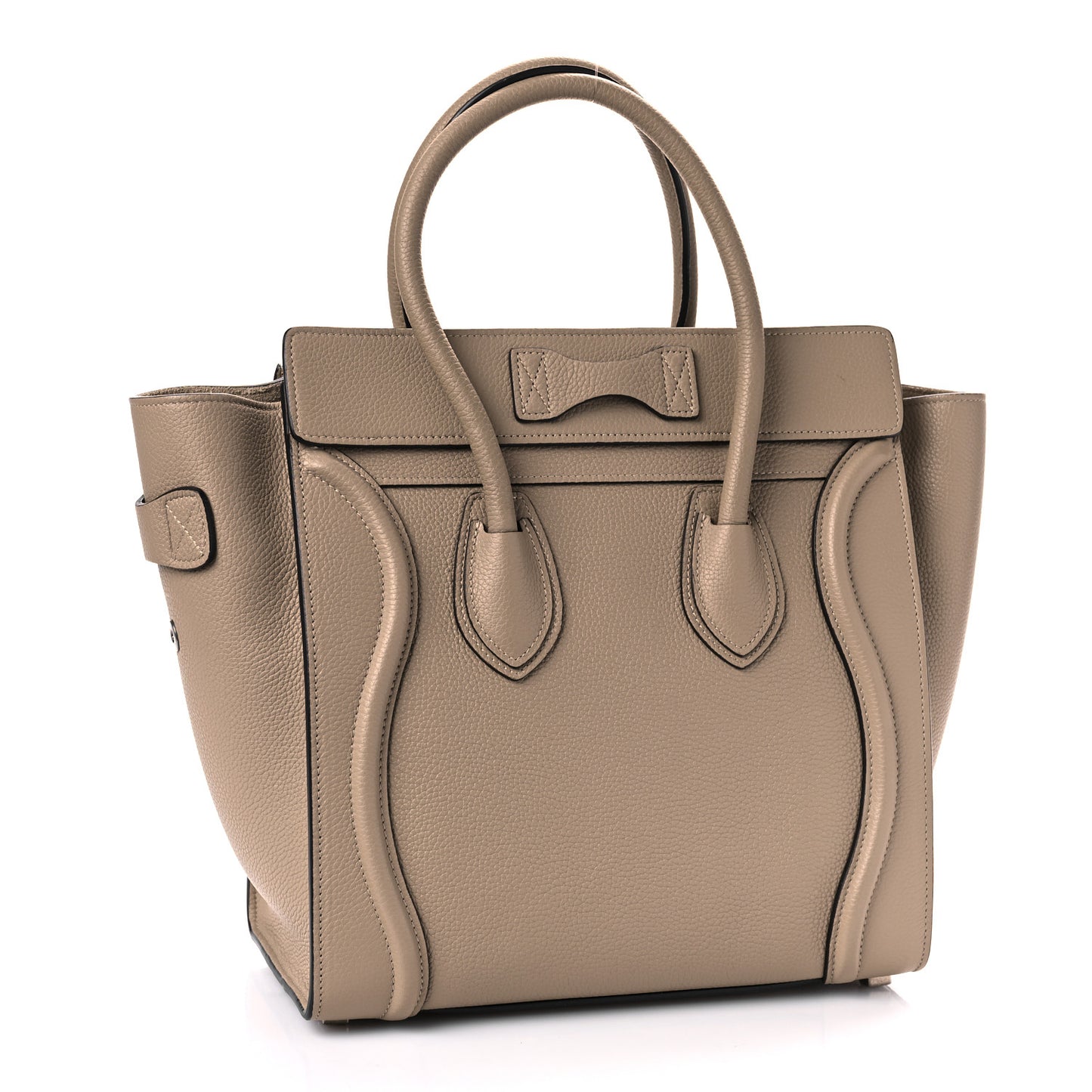 Drummed Calfskin Micro Luggage Dune