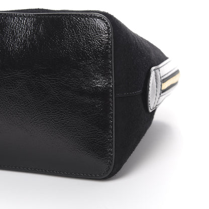 Gucci Suede Patent GG Web Medium Ophidia Top Handle Dome Bag Black 9 of 9