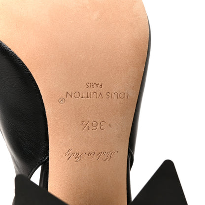 Louis Vuitton Lambskin Shake Slingback Pumps 36.5 Black 8 of 9