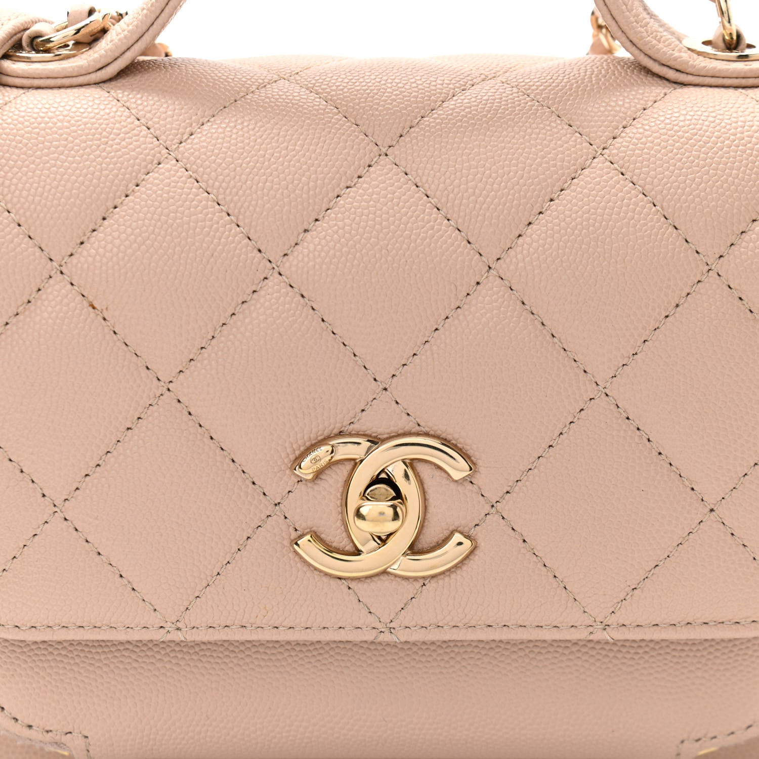 Chanel Caviar Quilted Small Business Affinity Flap Beige 8 of 10
