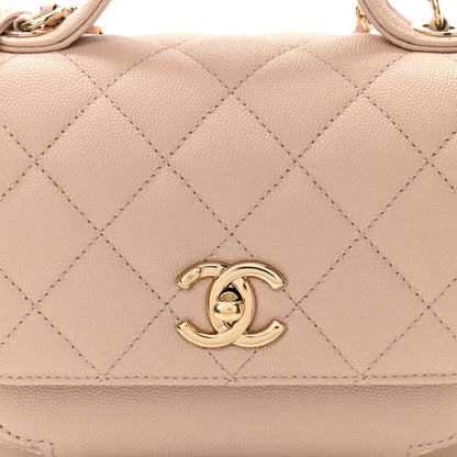 Chanel Caviar Quilted Small Business Affinity Flap Beige 8 of 10