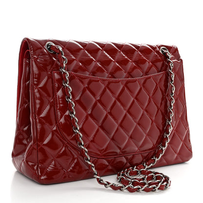 Chanel Patent Quilted Maxi Double Flap Red 3 of 10