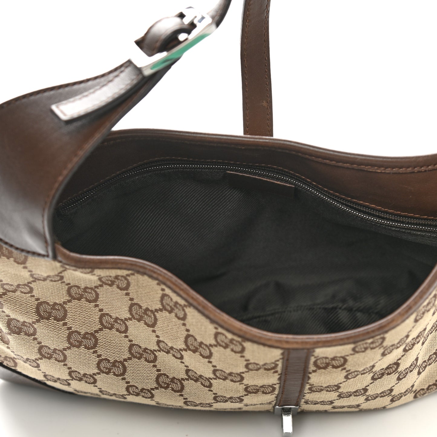 Monogram Lobster Clasp Jackie O Hobo Brown