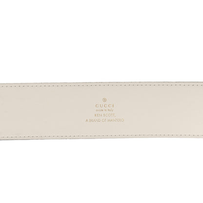 Gucci X KEN SCOTT New Shangai Calfskin Jardin D'Avril Floral Print Double G 40mm Belt 90 36 Multicolor 4 of 6