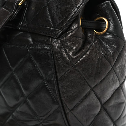Chanel Lambskin Quilted Backpack Black 11 of 12