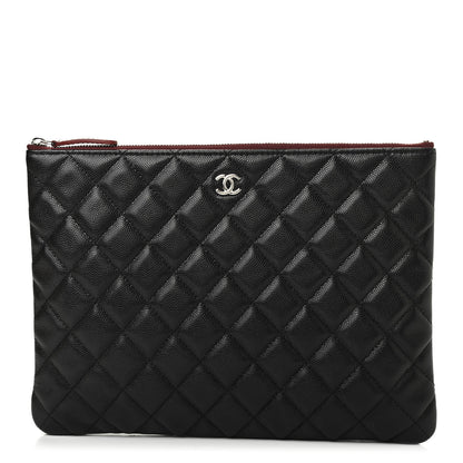 Chanel Caviar Quilted Medium Cosmetic Case Black 1 of 7
