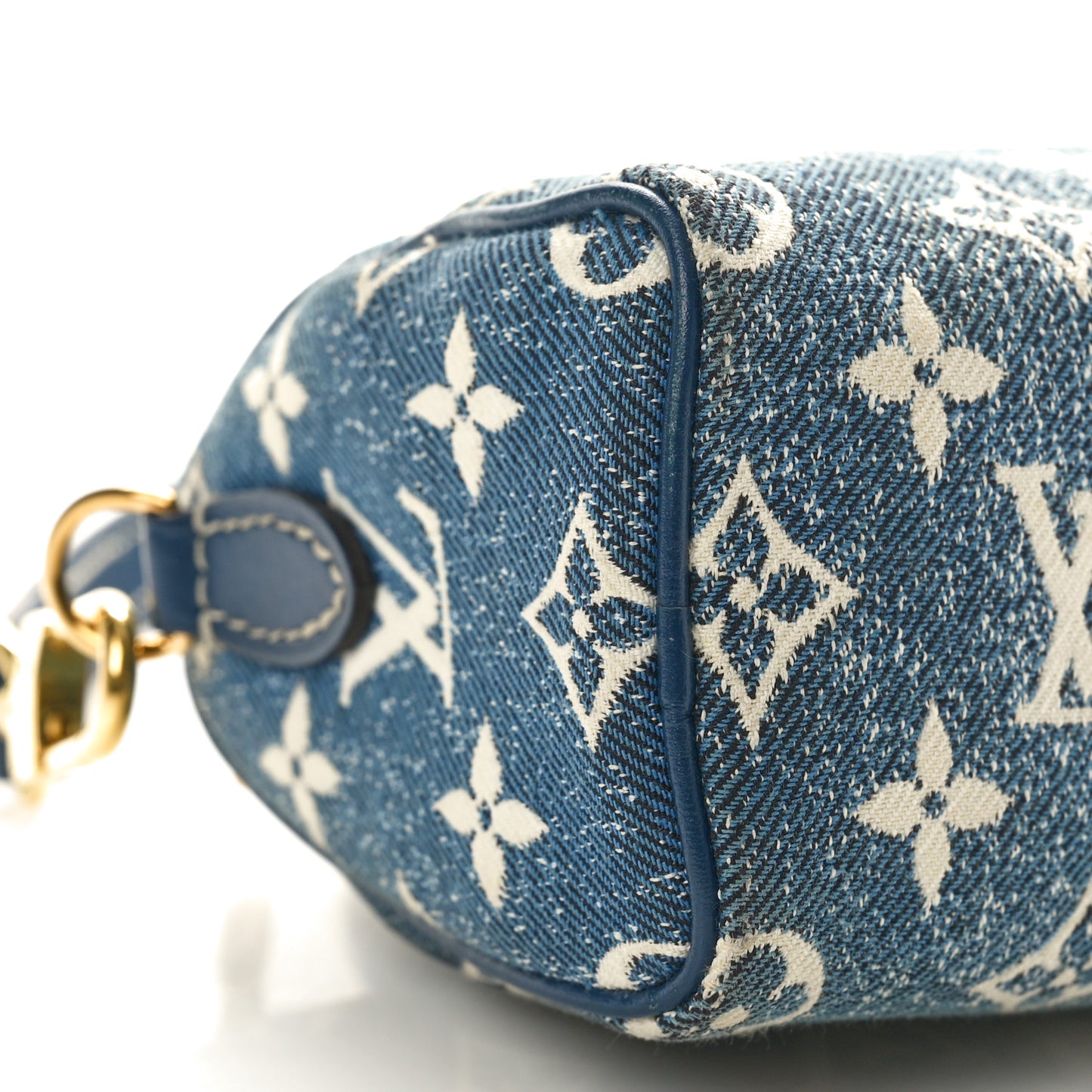 Monogram Jacquard Denim Nano Speedy Bandouliere Bleu