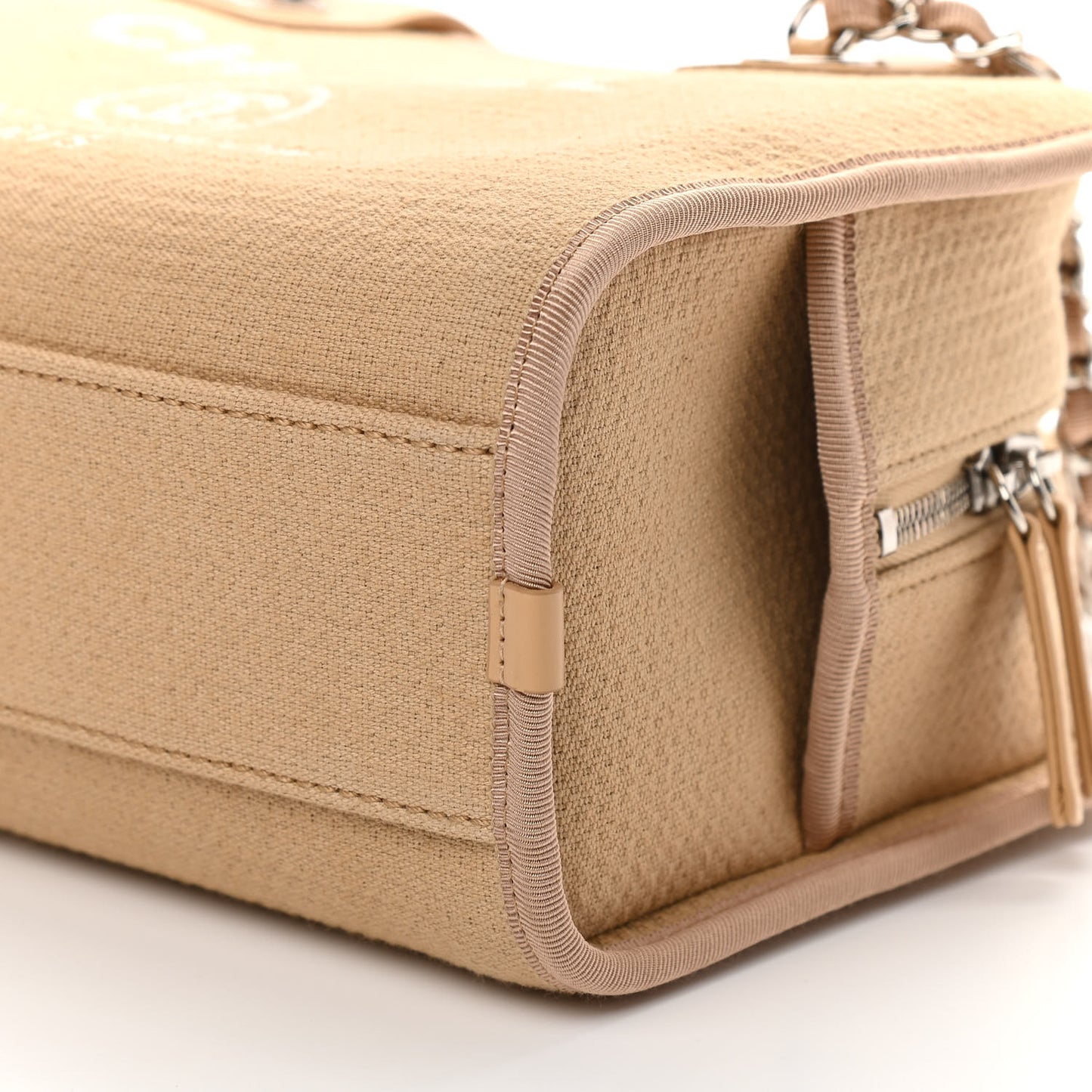 Denim Deauville Bowling Bag Beige