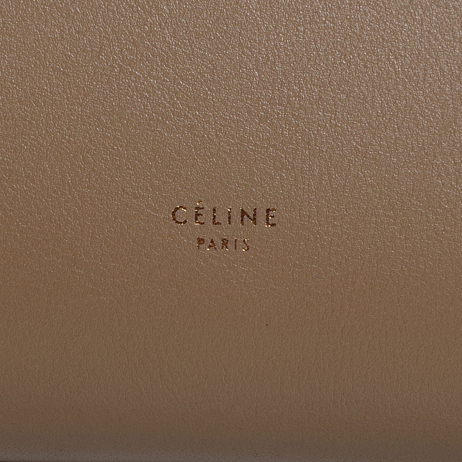 Celine Natural Calfskin Large Tie Knot Tote Dark Beige w Orange Trim 9 of 9