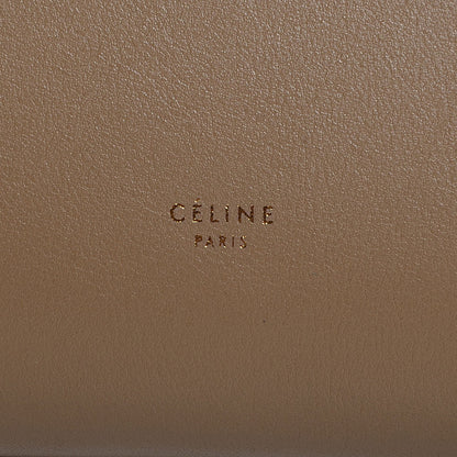Celine Natural Calfskin Large Tie Knot Tote Dark Beige w Orange Trim 9 of 9