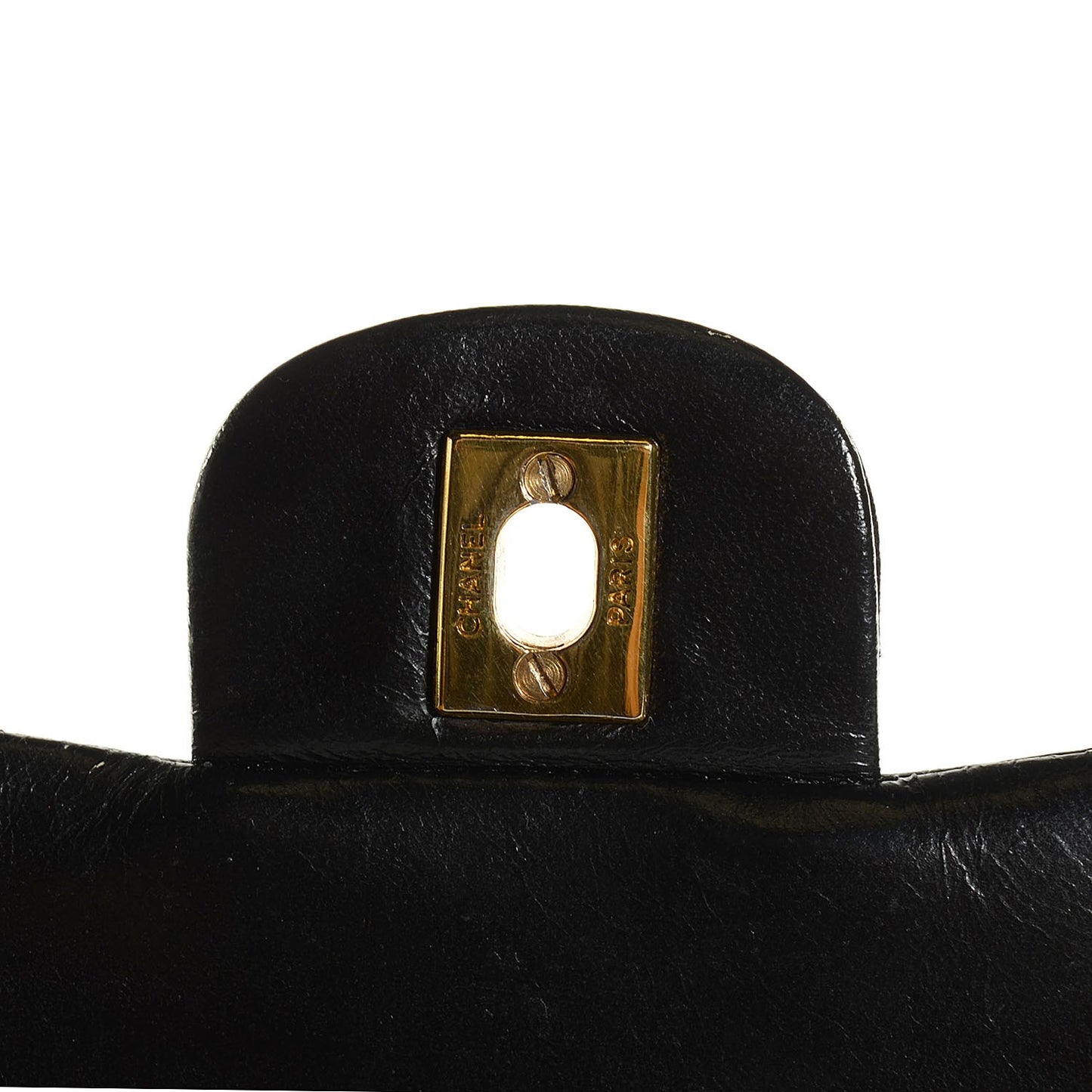 Lambskin Quilted Small Double Flap Black