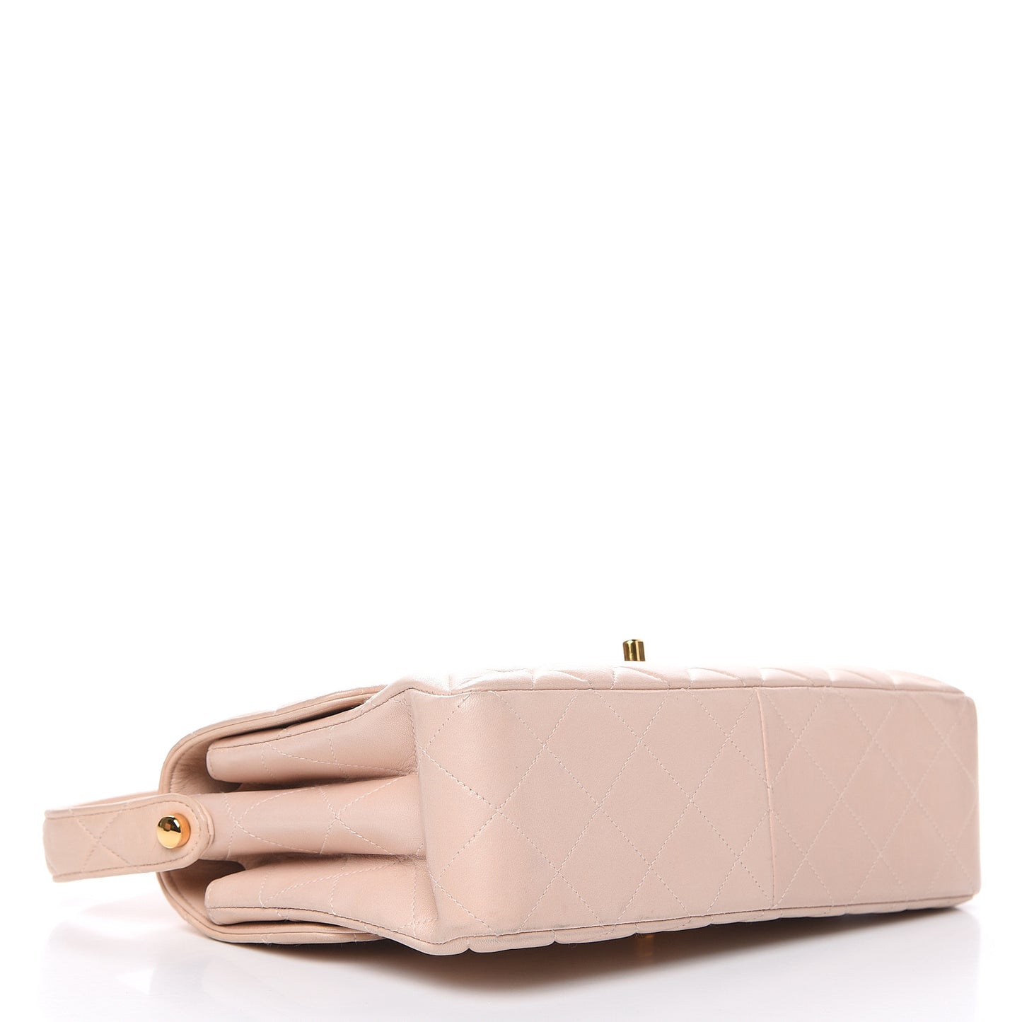 Lambskin Quilted Medium Double Sided Flap Light Pink