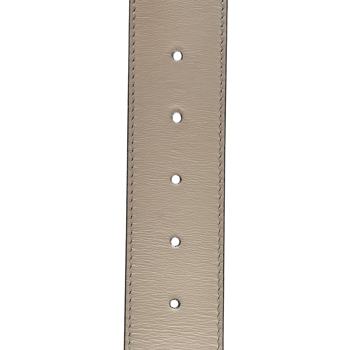 Calfskin Queen Margaret Bee Belt 85 34 White