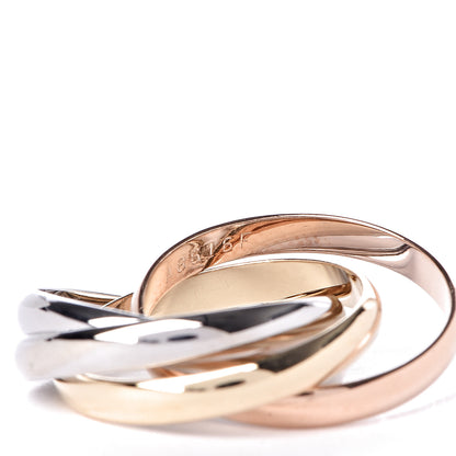 Cartier 18K Pink Yellow White Gold Les Must De Trinity 4 Band Ring 49 4.75 4 of 4