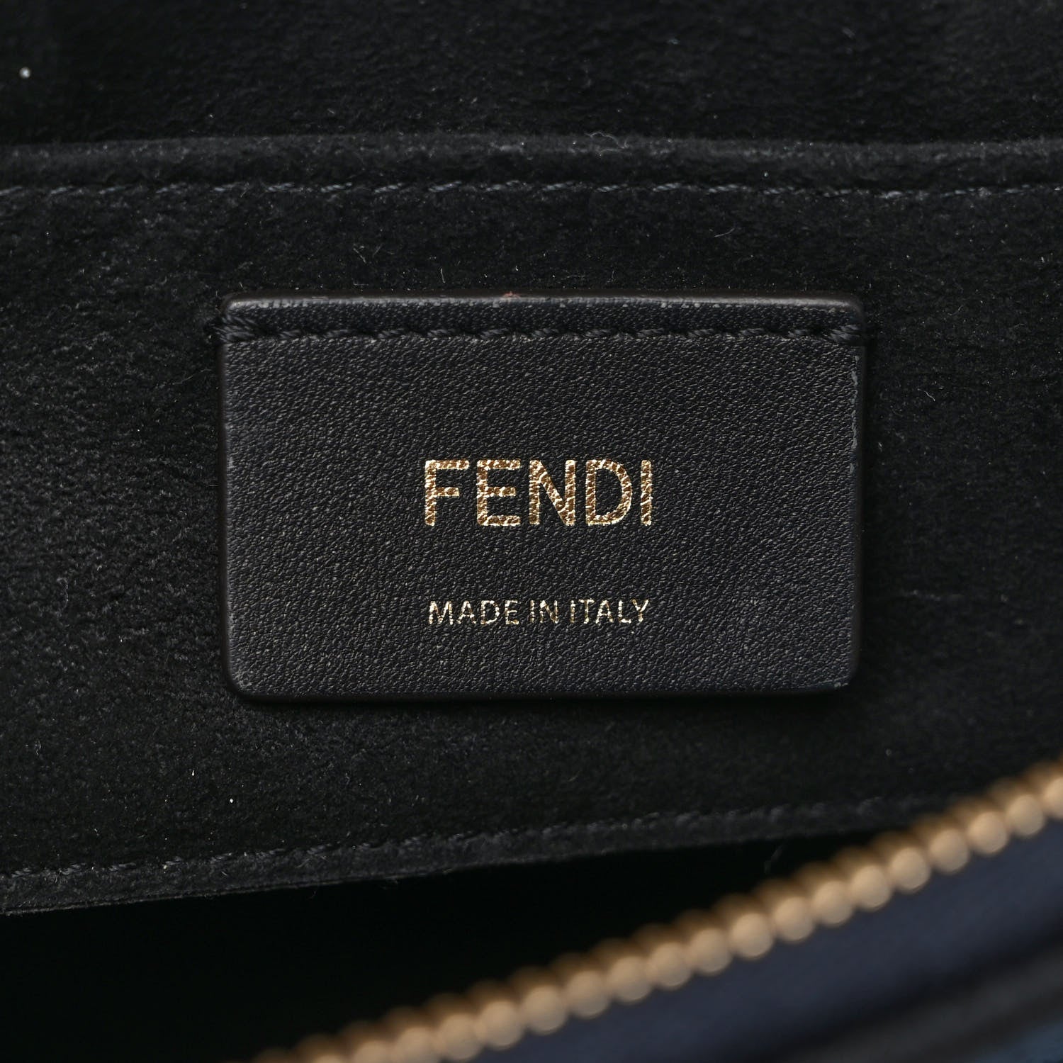 Fendi Chenille Vitello King Plexiglass FF Mini By The Way Top Handle Boston Bag Blue Black 6 of 10