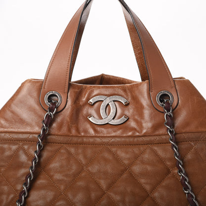 Chanel Iridescent Calfskin Large In The Mix Tote Light Brown 10 of 10