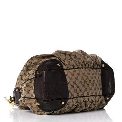 Gucci Monogram Large Jockey Hobo Dark Brown 4 of 24