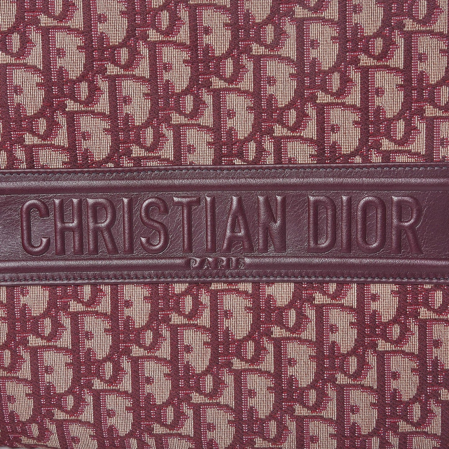 Oblique Logo Pouch Burgundy