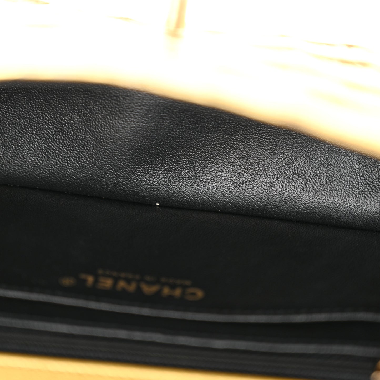Metallic Calfskin Crocodile Embossed Cocodile Rectangular Mini Flap Gold